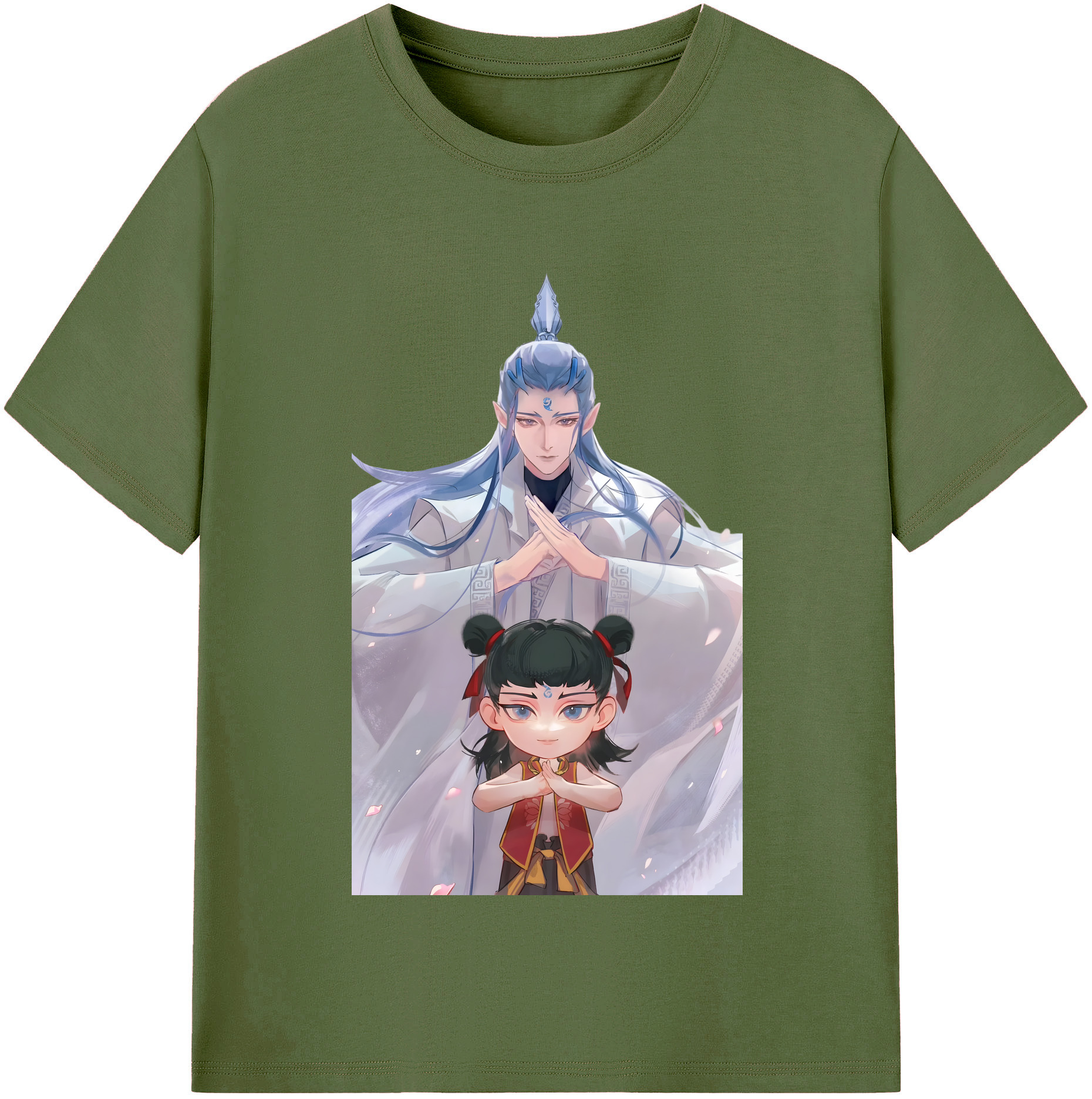 （画像用） Ne Zha 2 ナタ 魔童の大暴れ 綿100％半袖Tシャツ（フロントプリント）